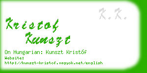 kristof kunszt business card